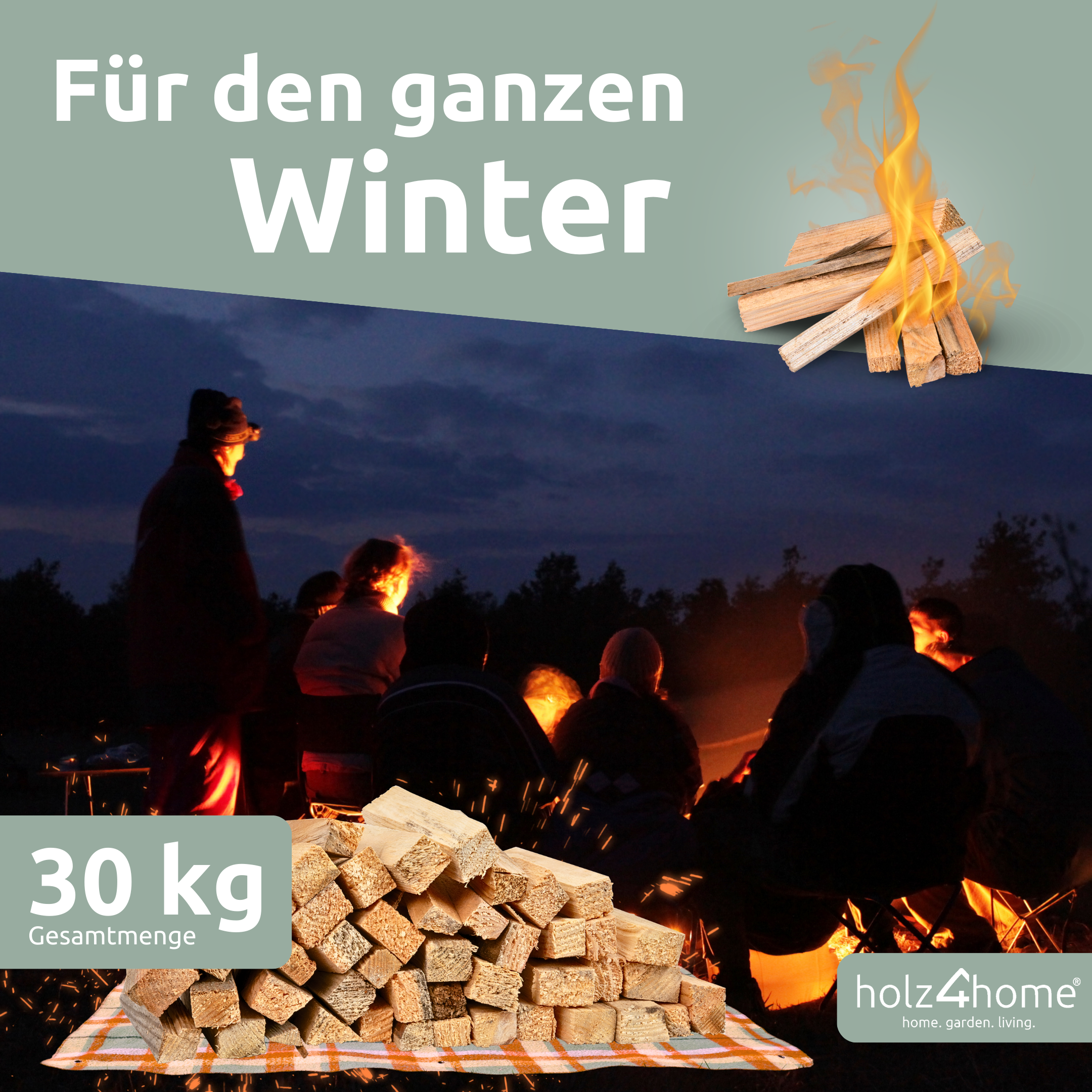 Anfeuerholz ca. 30 kg – Anmachholz für Kamin & Grill