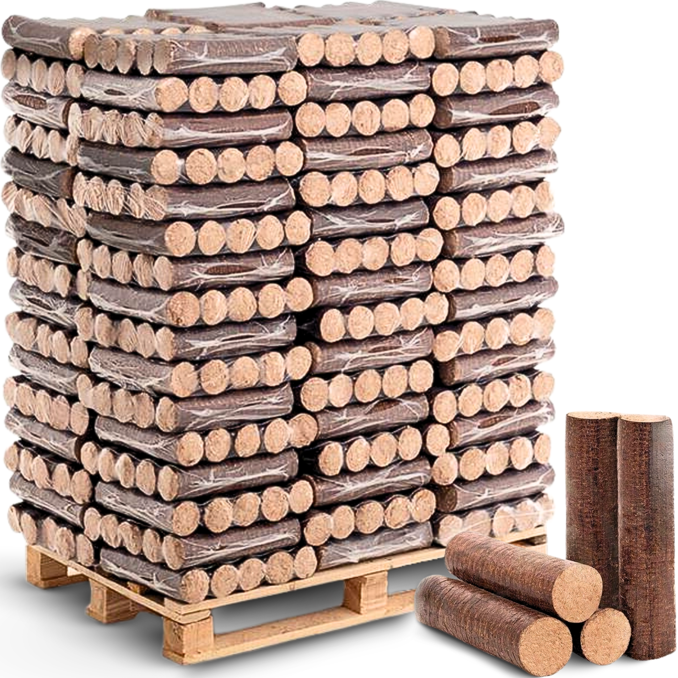 Hartholz‑Eichenbriketts / Holzbriketts – 960 kg pro Palette