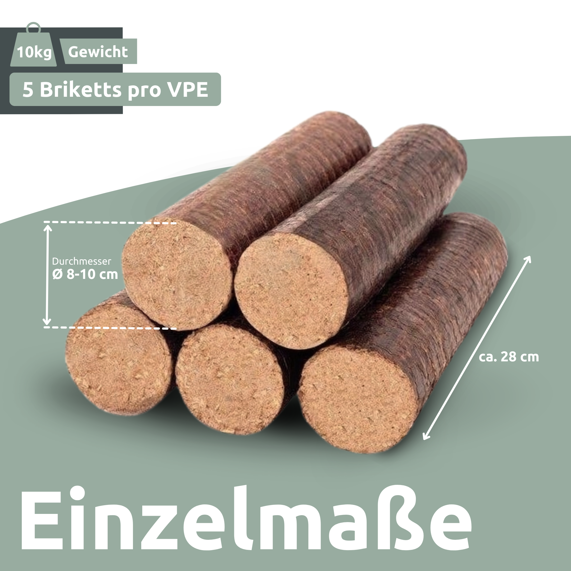 Hartholz‑Eichenbriketts / Holzbriketts – 960 kg pro Palette