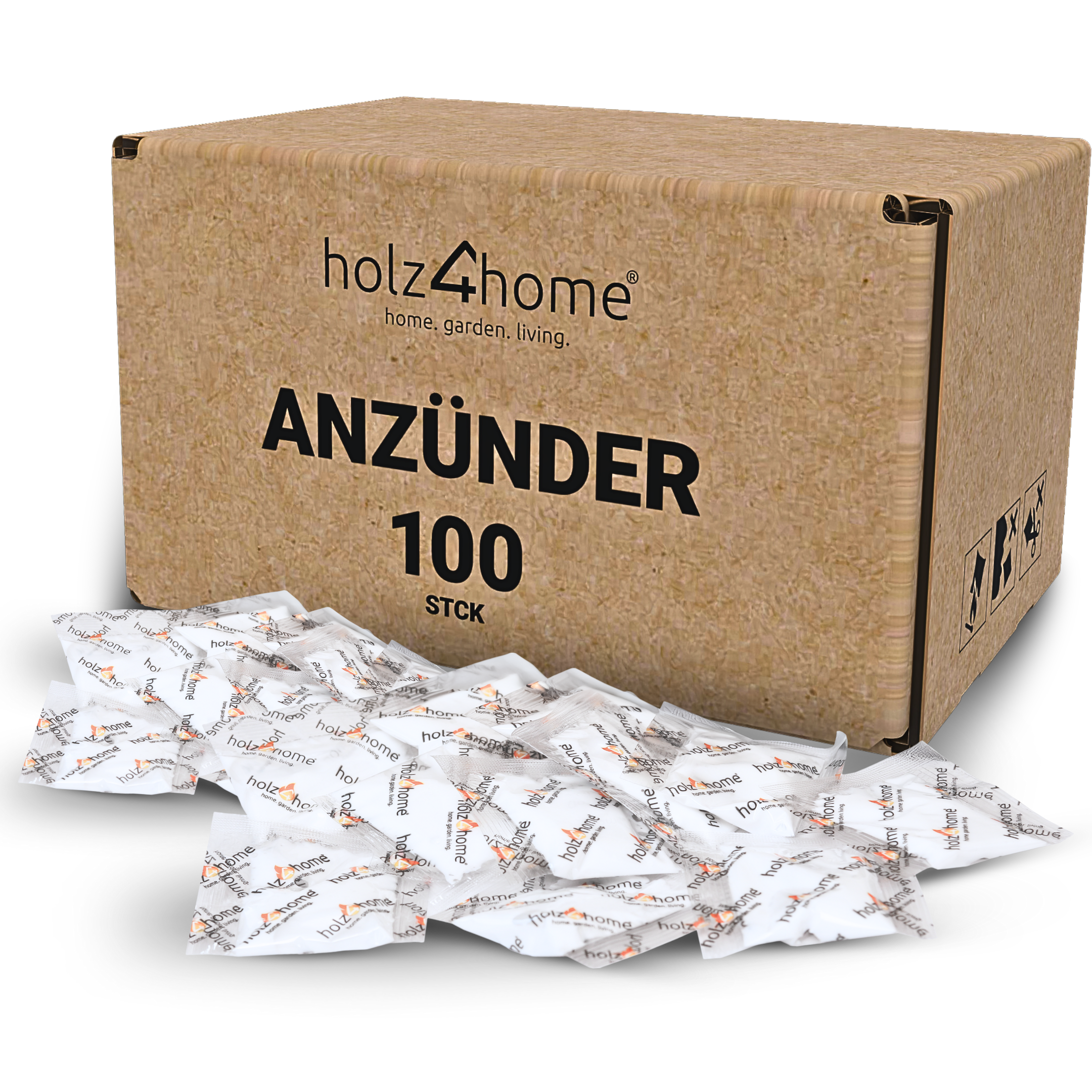 Kaminanzünder & Grillanzünder – 100 Stück
