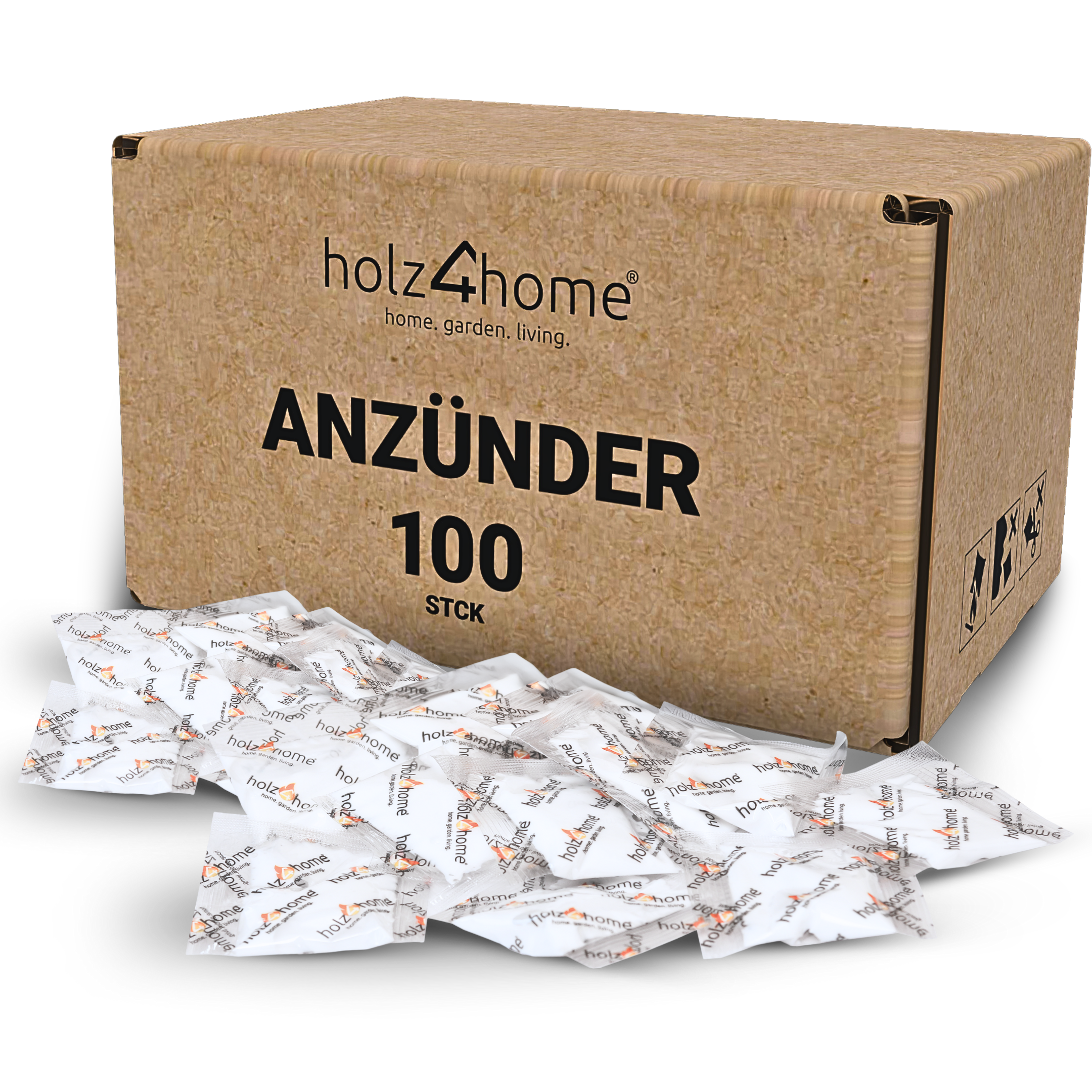 Kaminanzünder & Grillanzünder – 100 Stück
