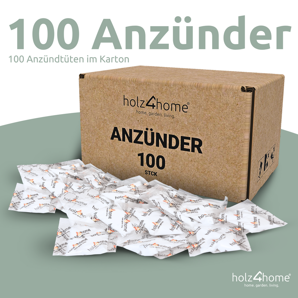 Kaminanzünder & Grillanzünder – 100 Stück