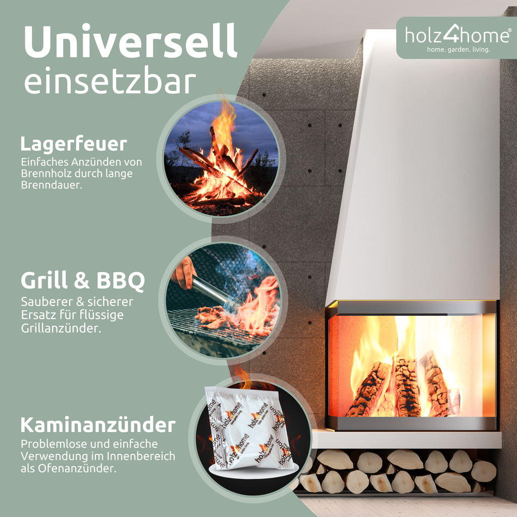 Kaminanzünder & Grillanzünder – 100 Stück