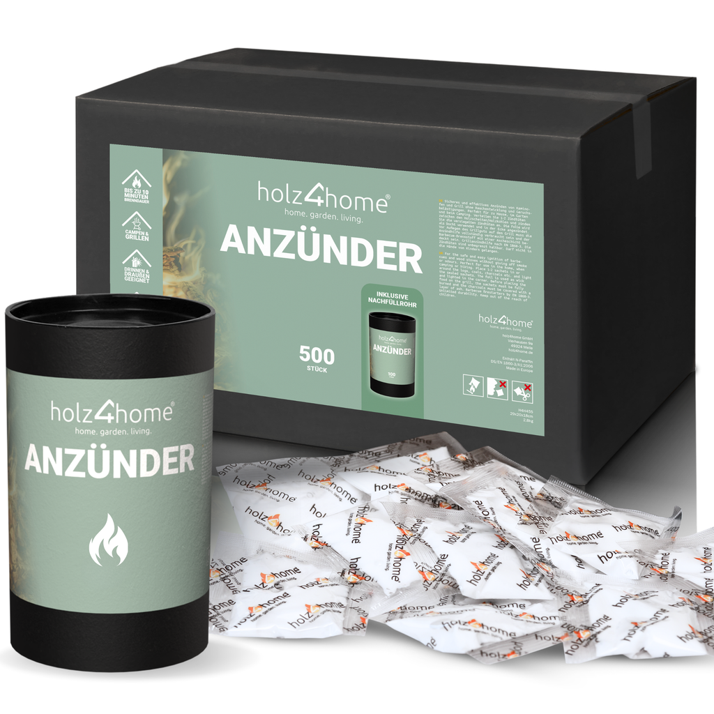 Kaminanzünder & Grillanzünder – 500 Stück